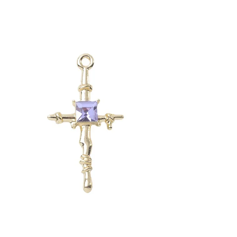 100Pcs sets personalized cross baroque style jewelry pendant DIY earrings collarbone chain handmade material
