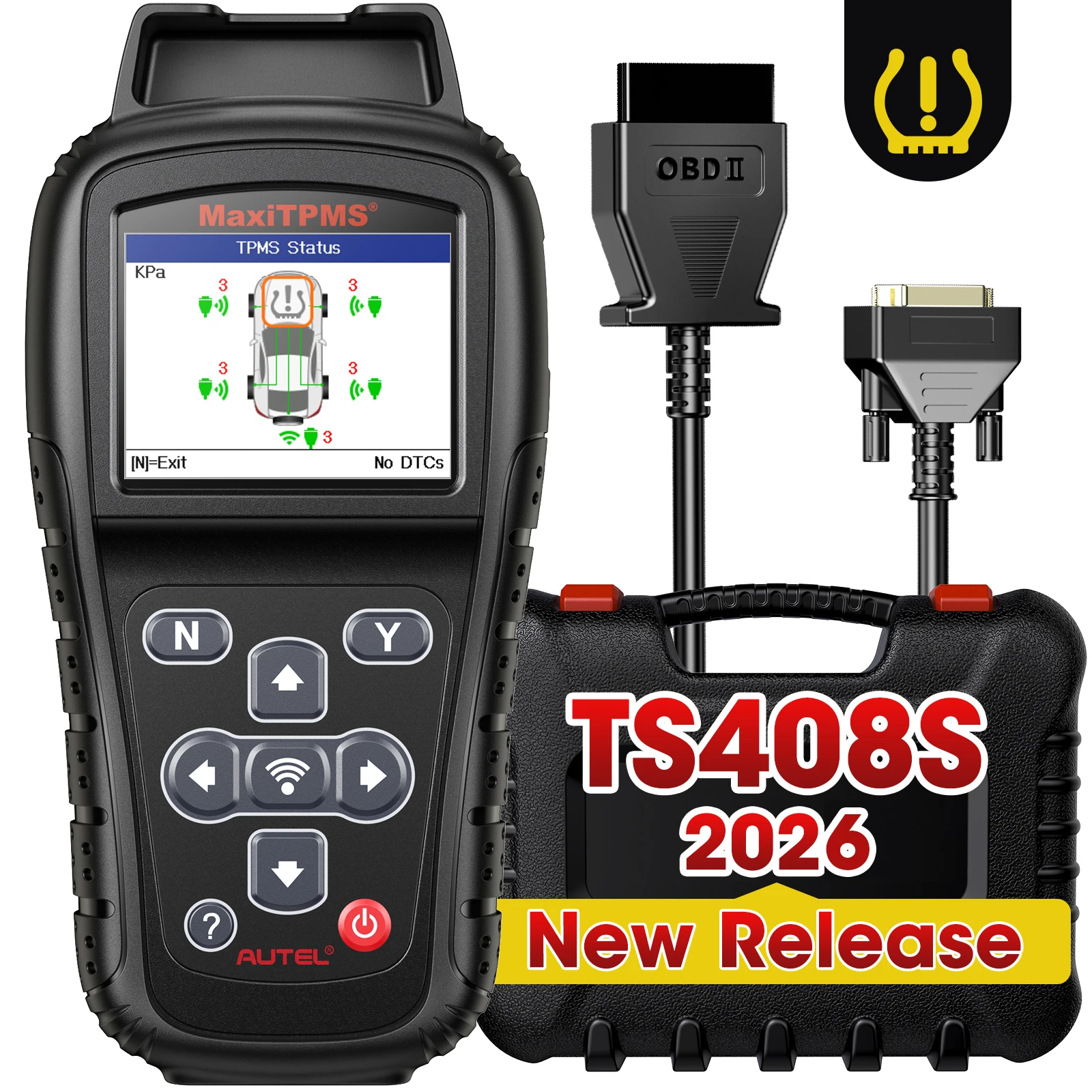 Autel MaxiTPMS TS408S Tire Pressure Sensor Program TPMS Relearn Diagnostic Tool Activate Relearn 99% Sensors
