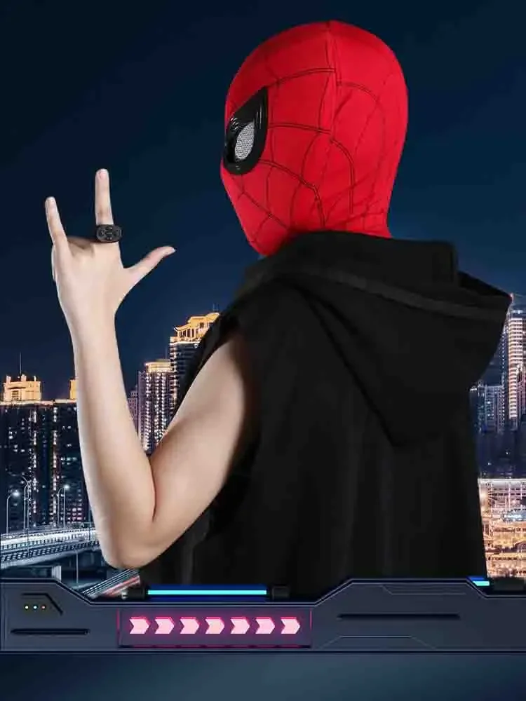 Masque de Spiderman avec yeux mobiles, télécommande, jouets Spiderman Peter Parker, masque de cosplay d'Halloween pour enfants