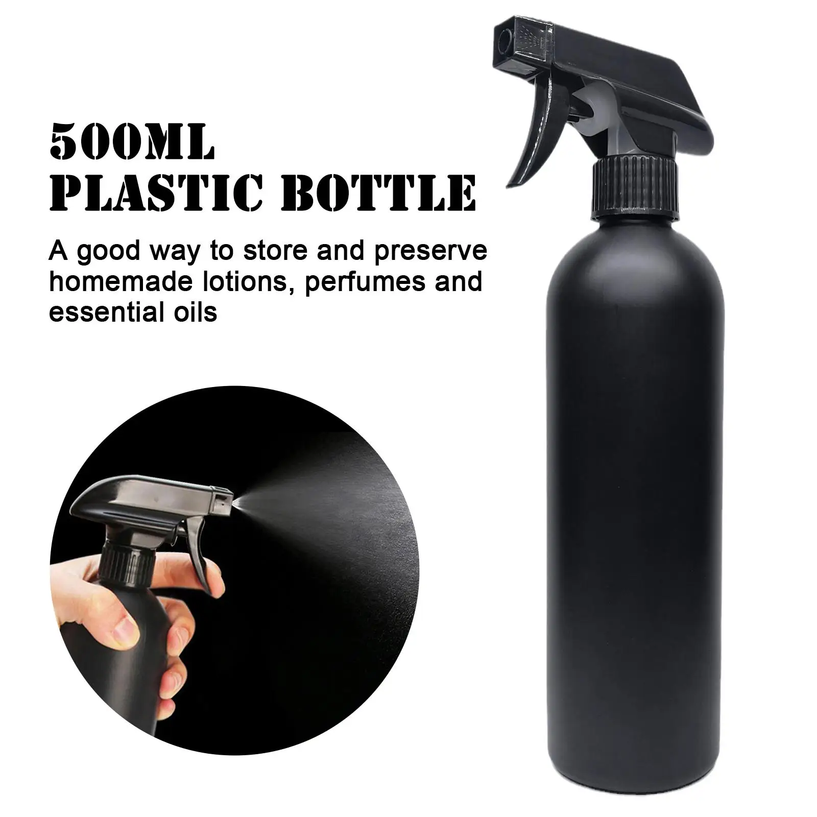 500ml Spray Bottles Hairdressing Spray Bottle Salon Hair Dispenser Refillable Bottle Cosmetics Mist Watering Barber Tools C T9L1