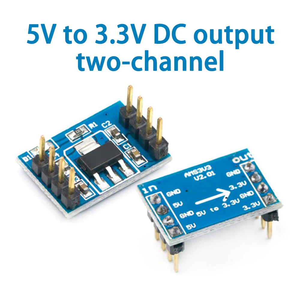 DC 4,5 V-7V zu 3,3 V DC-DC Step-Down-Modul Zweikanal-Buck-Wandler-Spannungsregler-Modul ams1117-Chip