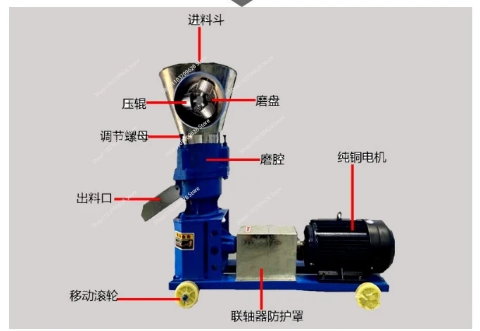 CH-150 Electric Poultry Chicken Feeds Grass Pellet Making Machine Diesel Cattle Pelletizer Machine For Home Use Farm