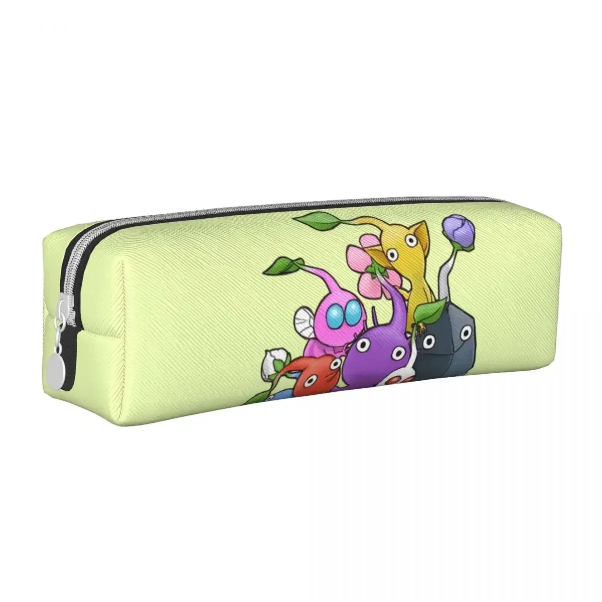 Nuovo Pikmin 4 Game Art Astucci per matite Astucci per penne per studenti Borsa portaoggetti grande Materiale scolastico Cancelleria con cerniera