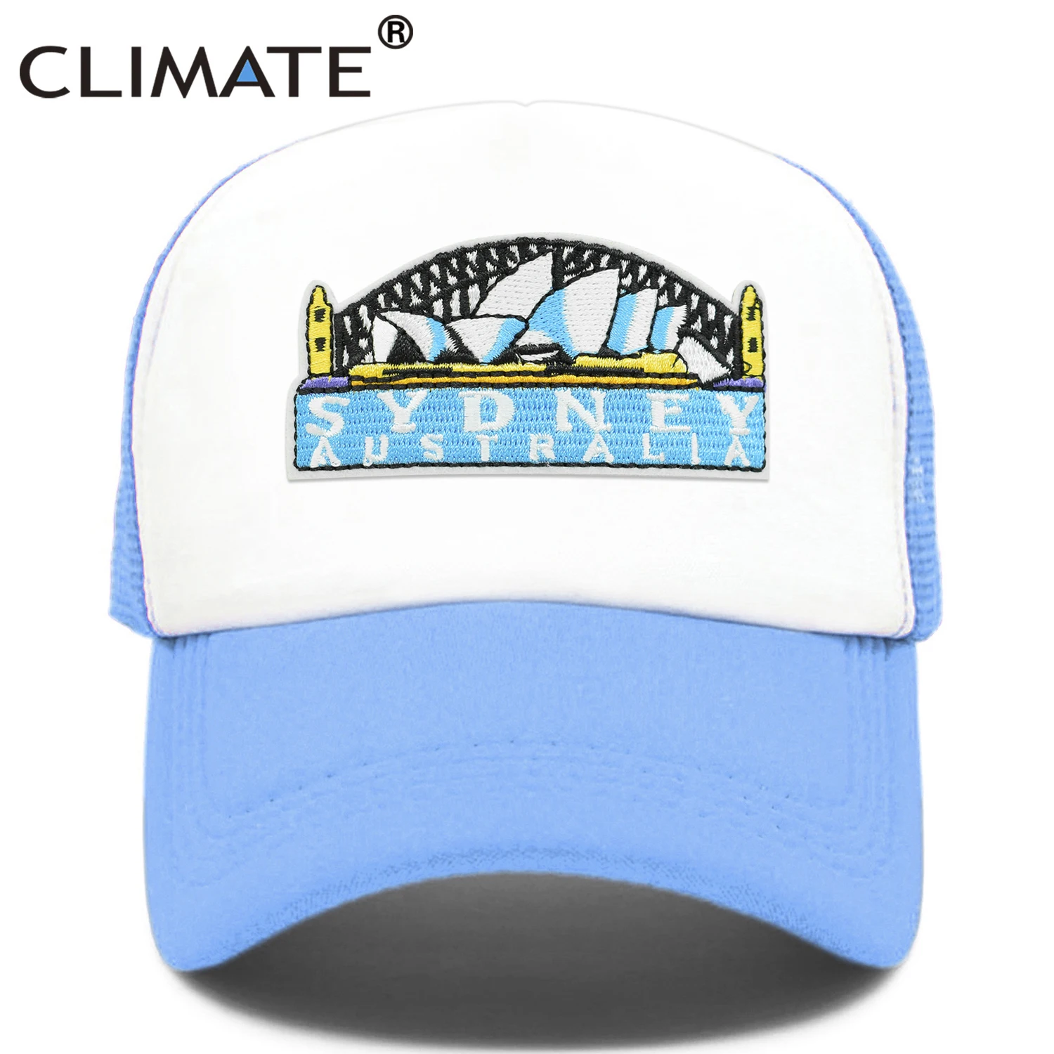 CLIMATE Sydney Australia Trucker Cap City Sydney Australian Trip Tours Cap Hat Cool Vacation Trucker Caps Mesh Cap Hat