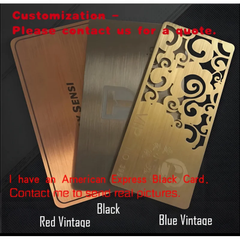 custom.OEM Factory Direct Custom VIP Metal Cards Membership Cards Irregular Laser Cut, Brushed/Matte Stainless Steel/Iron/C