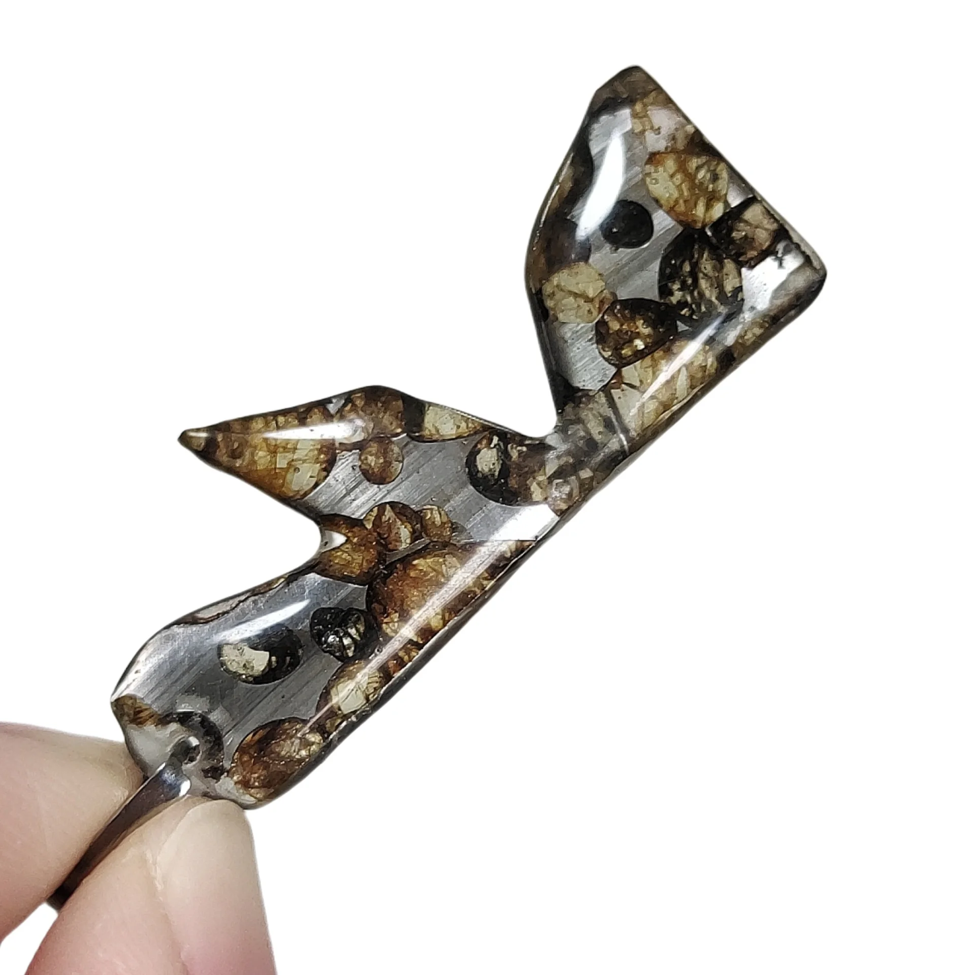 3.6g Seymchan Pallasite Olive Meteorite Premium Pendant Specimen Natural Meteorite Material Handmade pendant Collection- LB101