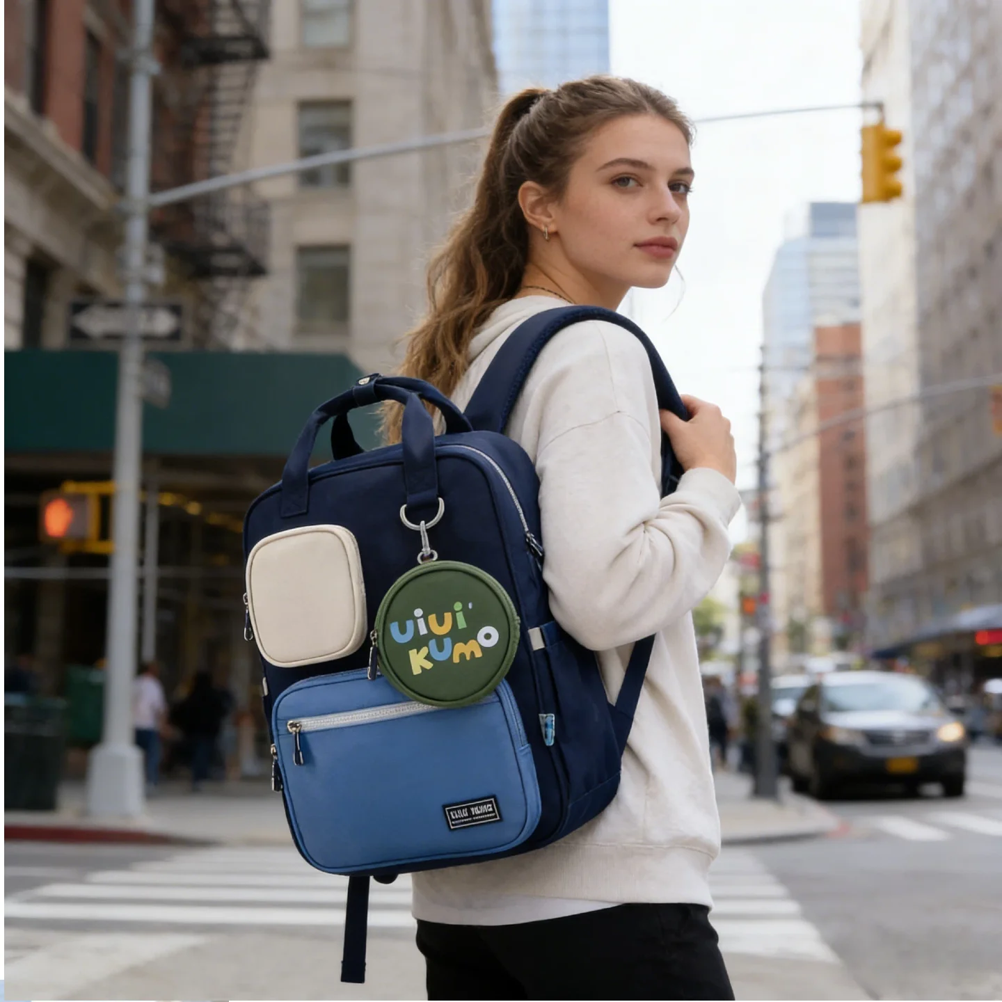 

UIUIKUMO Large Capacity Purple Oxford Cloth Waterproof Shoulder Bag with Weight Reduction Design Suitable for School Outdoor Mul