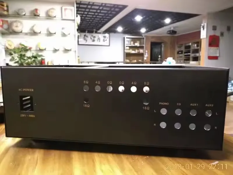 AN Hifi الحديد مُضخّم صوت الهيكل مضخم الصوت لتقوم بها بنفسك صندوق 430x150x350 مللي متر ل EL84 / 6V6 /6P1 / 6P14 الخ #3