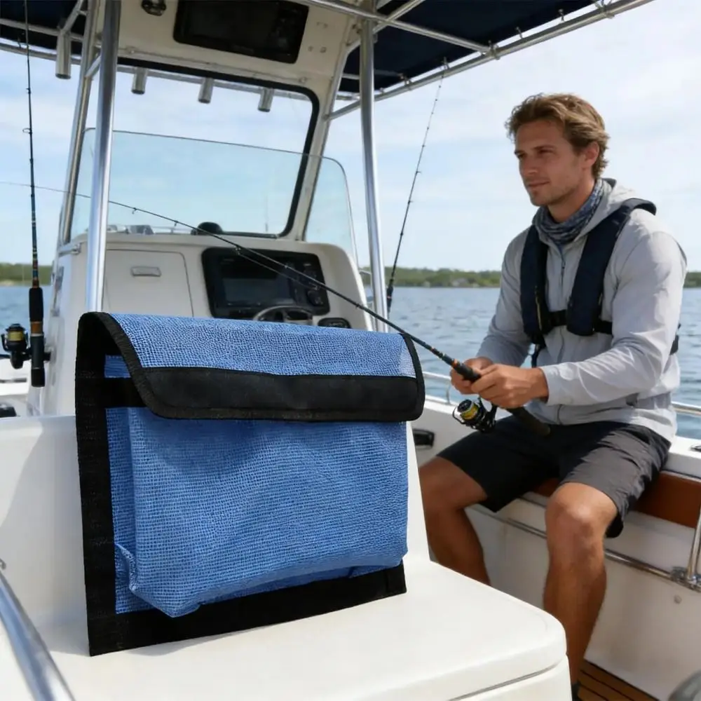 Fashion Self-adhesive Boat Storage Bag Loop Organizer Marine Storage Net Bag Net Bag Self-adhesive Organizer Household