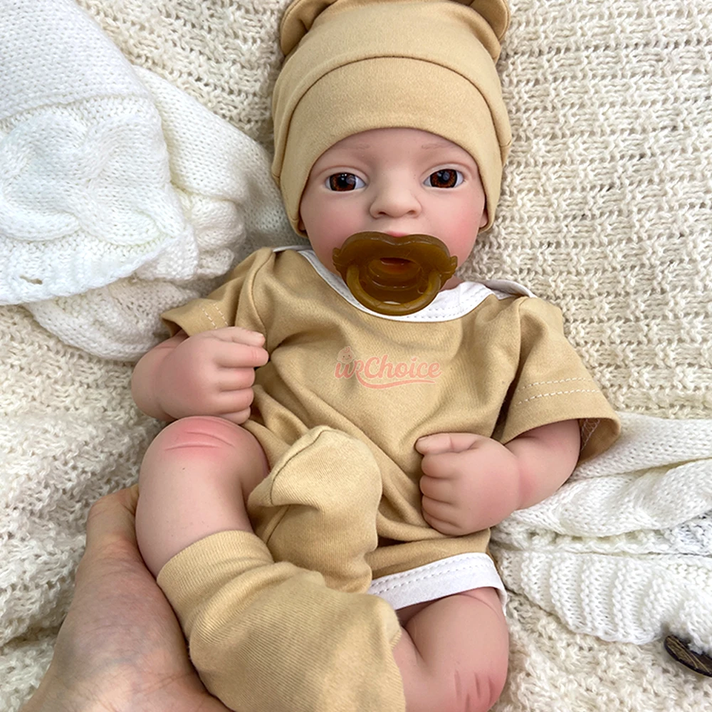 17" siliconen reborn babypop wasbaar kunstmatig meisje babypop geschilderd/ongeverfd levensecht 1:1 real touch pasgeboren speelgoed cadeau