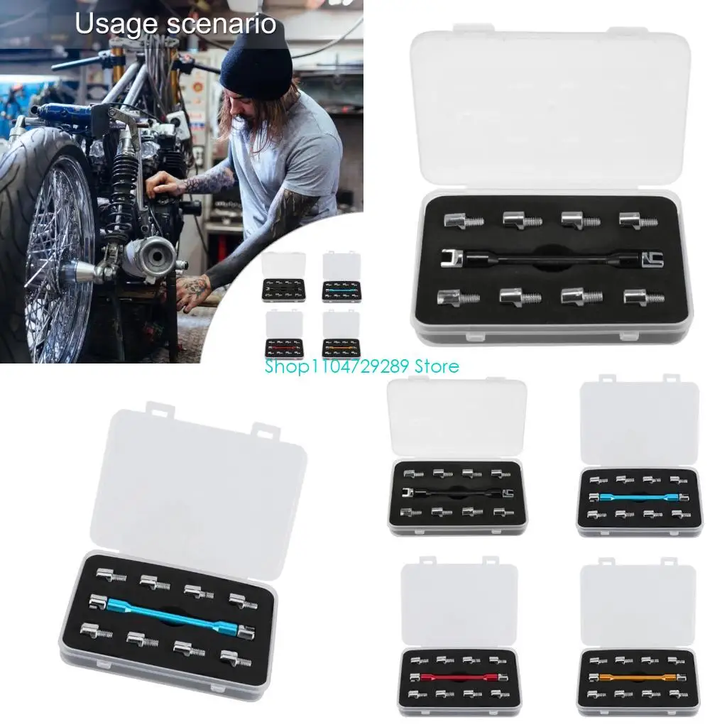 

D8KE Comprehensive Spoke Wrench for Motorcycle Repair Covers 5.0 to 6.8mm