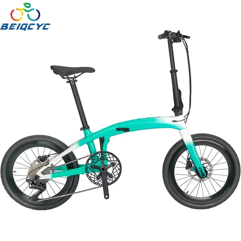 20 inch carbon folding bike portable fold up mountain bicycle Disc Brake For Work Commuting Folding Bikes