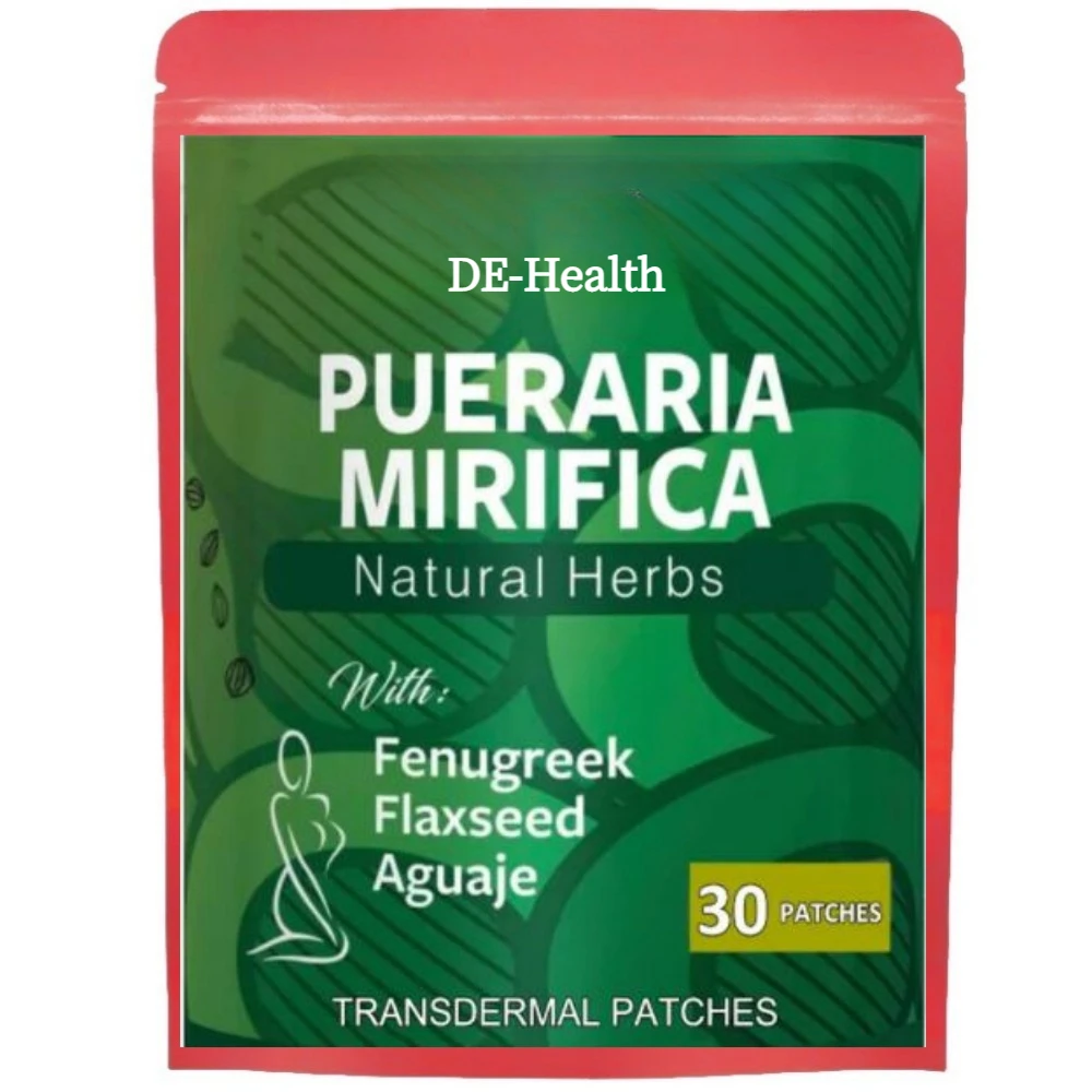 Complexo de remendos transdermicos Pueraria Mirifica para mulheres, balanceamento e restauração -30 remendos, fornecimento de um mês