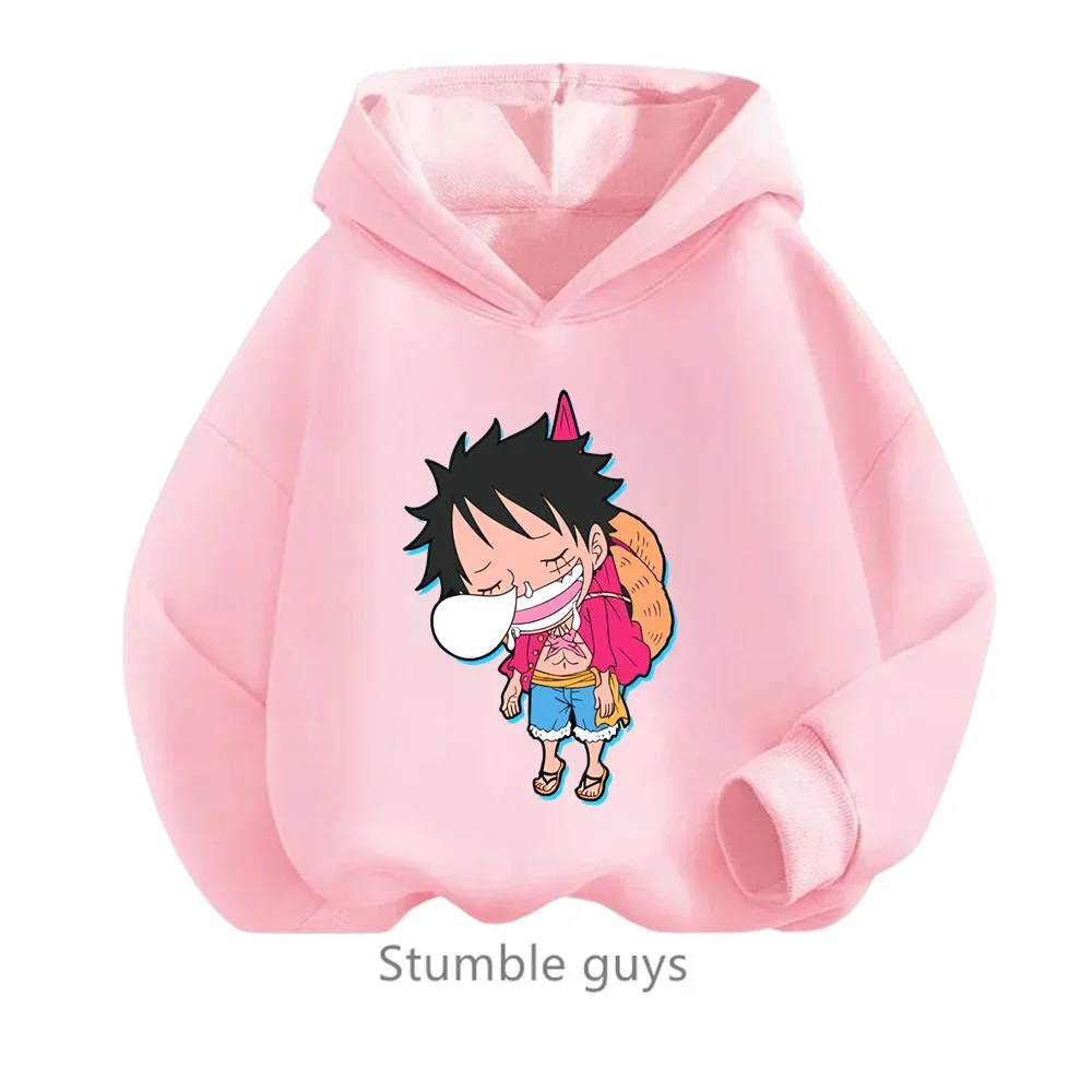 One Pieces Hoodie Kids Clothes Boys Girls Clothing Spring Autumn Cartoon Anime Luffy Zoro Sweatshirt Suit Teen Hooded Sonic Tops image 2