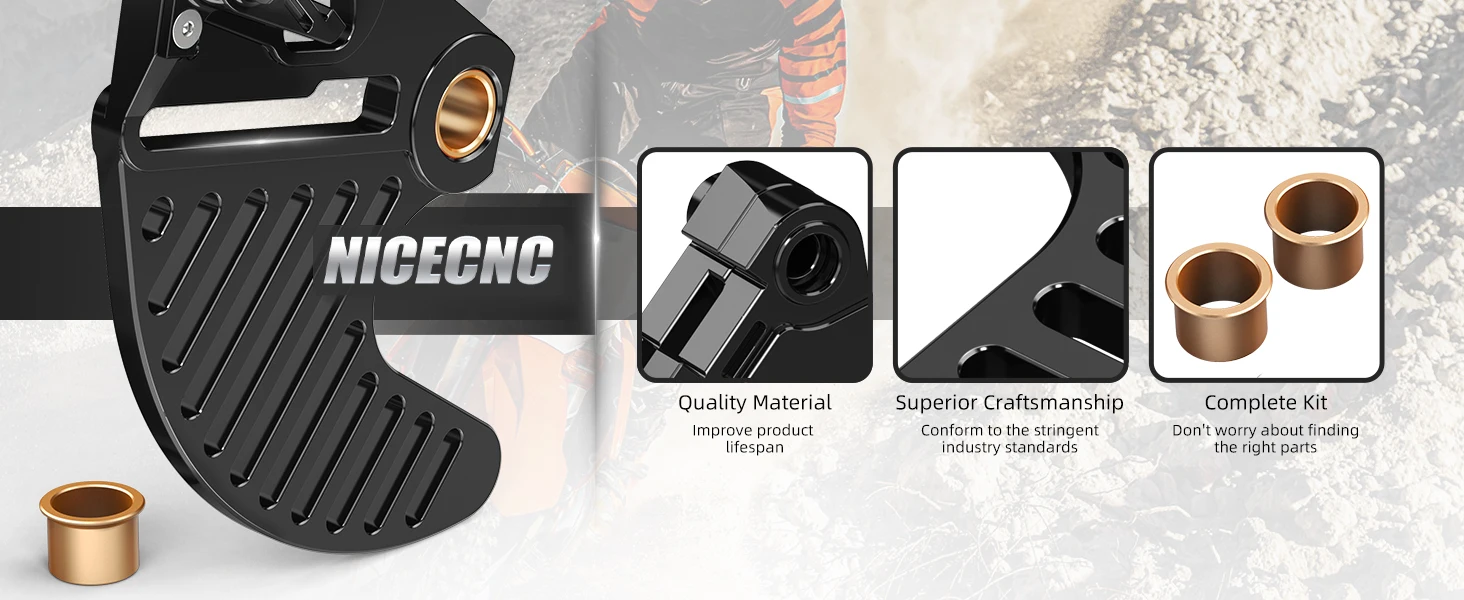 NICECNC Für KTM EXC 300 EXC-F 350 2004-2026 Hinterer Bremsscheibenschutz Für GasGas EC 300 EC 250 2021-2026 Husqvarna TE 300 FE 450 – Detail 3