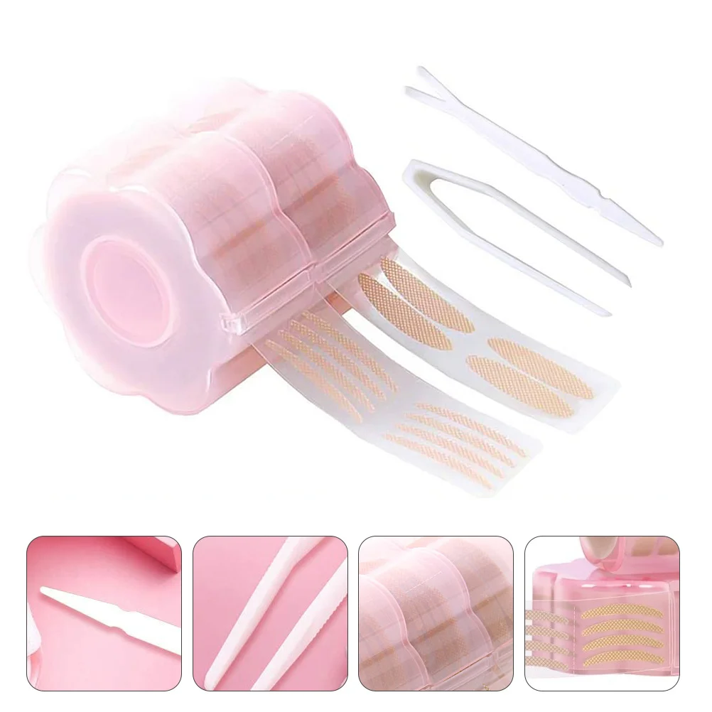 1Set Double Eyelid Tape Traceless Pink Easy Use Eye Patch Safe Skin Friendly Makeup Tool Beginner Professional