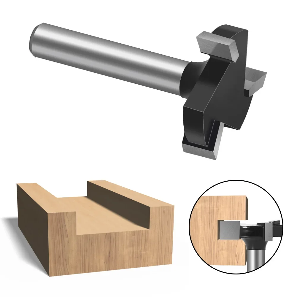 CNC Spoilboard Surfacing Router Bits, 1/4 inch 6mm Shank 1 inch Cutting Diameter, Slab Flattening Router Bit Planing Bit Wood