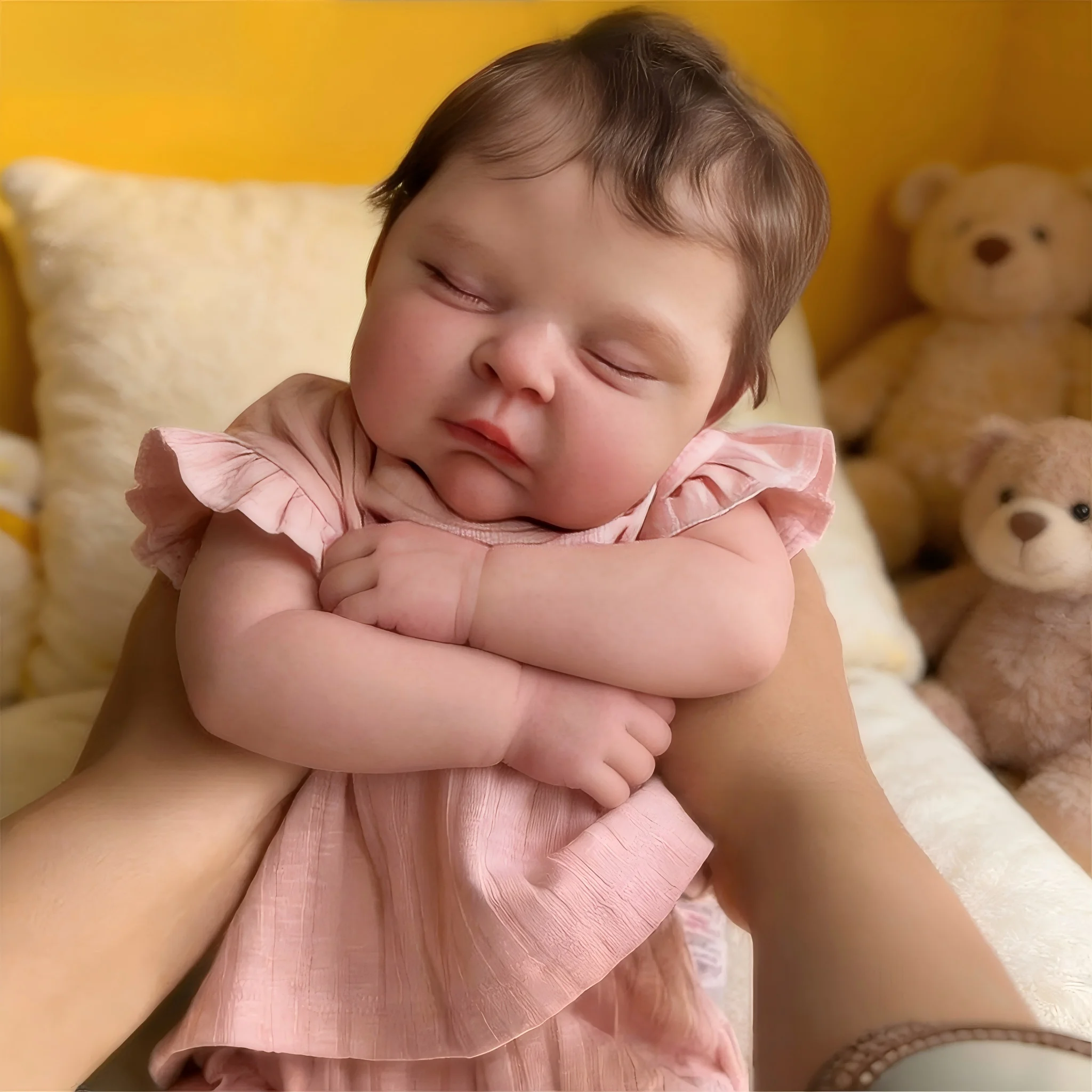 Bambole Reborn da 18 Pollici - Neonato Realistico, Corpo Morbido e Appesantito, Adorabile Bambola Snodabile Realistica - Regalo per Bambini dai 3 Anni in su