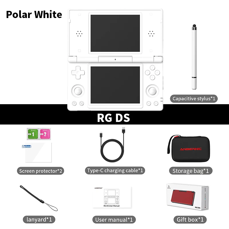 Anbernic RG DS携帯ゲーム機 4インチIPSデュアルスクリーンAndroid