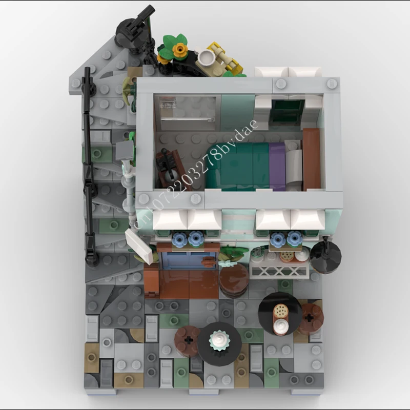 630PCS Little Bakery MOC Creative street view Model Building Blocks Architecture DIY Education Assembly Model Toys for Kids Ages