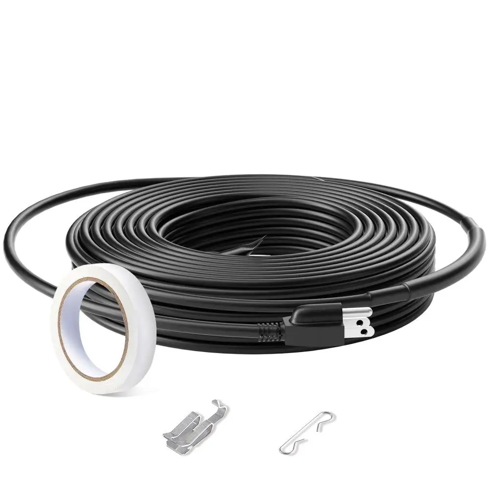 

Self Regulating Heat Cable 30FT 5W per FT Pipe Roof Heating Tape for Winter Freeze Protection