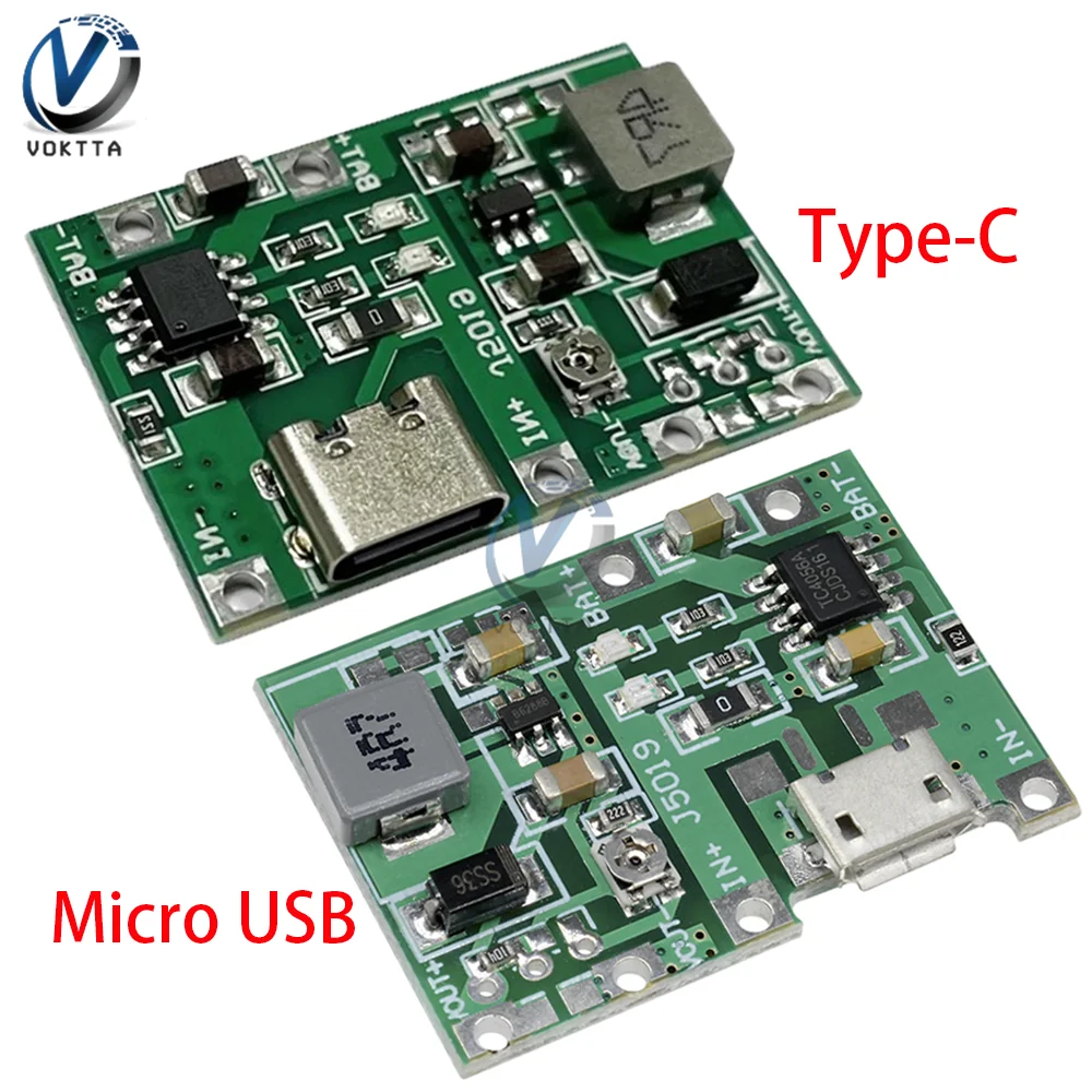 DC4.5~8V 18650 Lithium Battery Charger Board DC-DC Step Up Boost Module Adjustable Boosting And Discharging Integrated Module