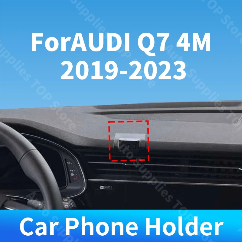 

For AUDI Q7 4M 2019-2023 Car Phone Holder Special Fixed Bracket Base Wireless Charger Gravity For Car Auto Interior Accessories