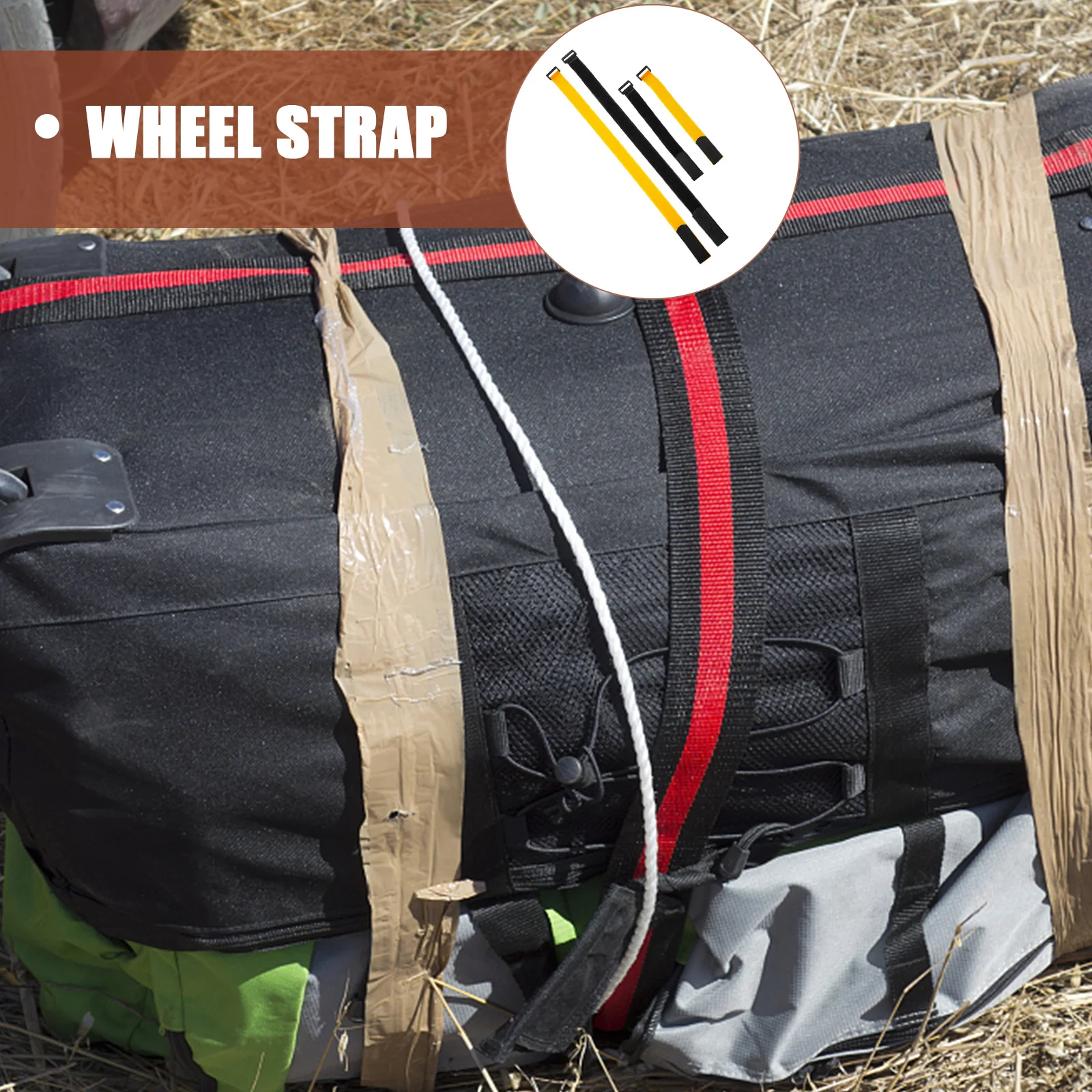 

15pcs Bike Wheel Straps Reusable Durable Nylon Polyester Sturdy Adjustable Sticky Straps For Storage Transport Securing Carrier