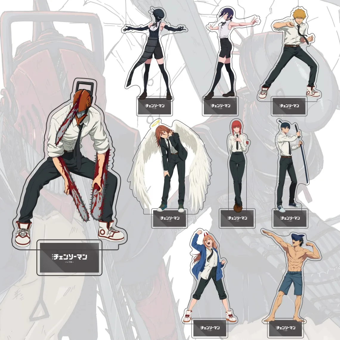 15 سنتيمتر أنيمي بالمنشار رجل الاكريليك الدائمة نموذج لجسم ماكيما قوة آكي الملاك Reze Denji سطح المكتب رف الكتب الديكور مروحة هدية #1