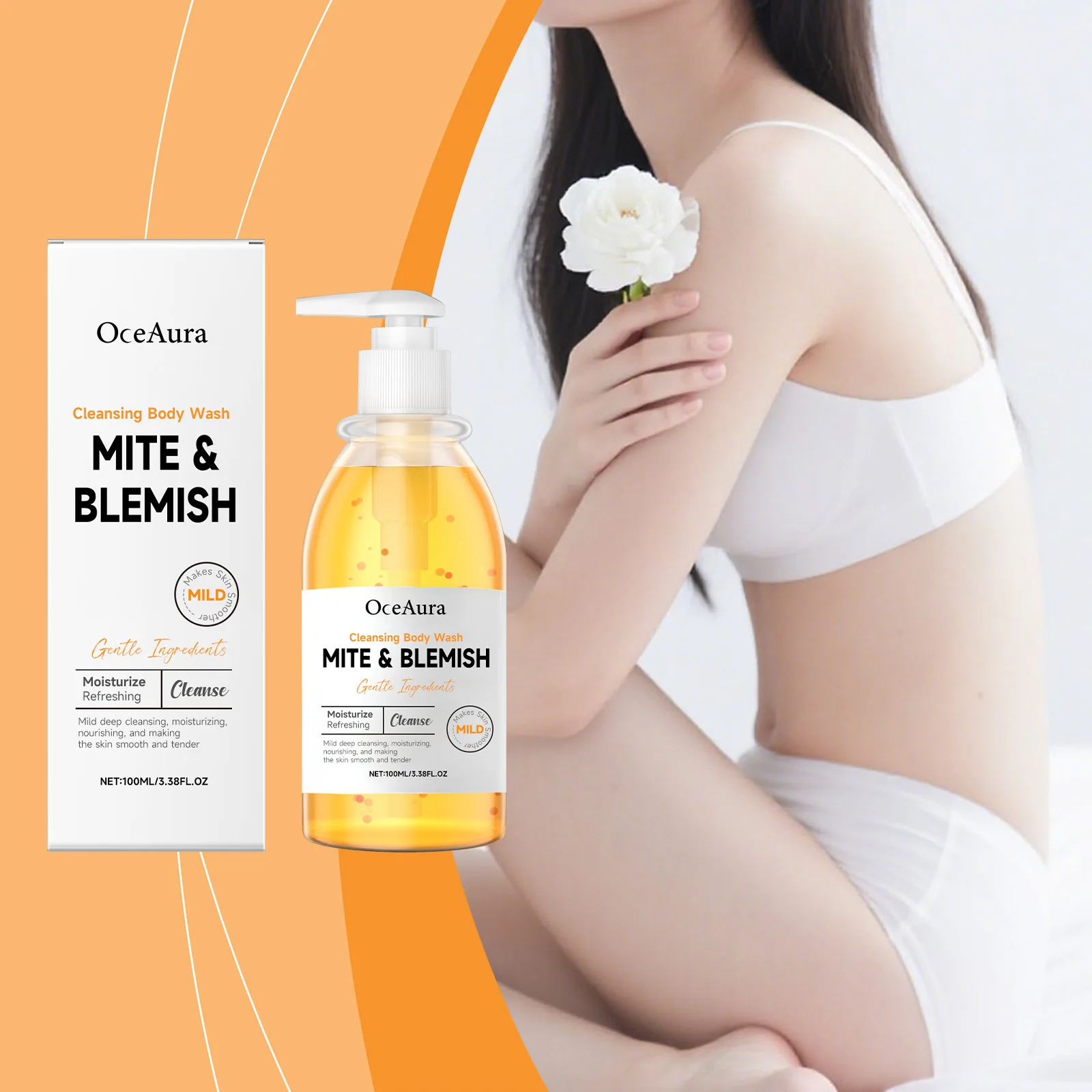 

OCEAURA Body Nourishing Shower Gel Remove Dirt Lasting Fragrance Deep Hydrate Remove Odors Oil Control Body Soothing Shower Gel