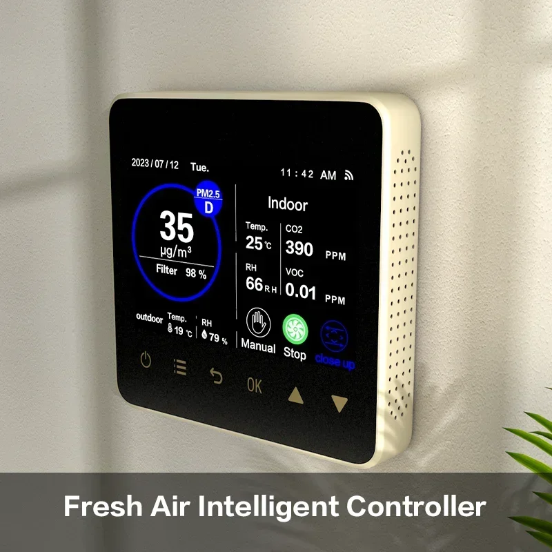 Controller controller aria fresca Modbus WIFI Display LCD digitale Controller WIFI intelligente Sistema HVAC Modbus RS485