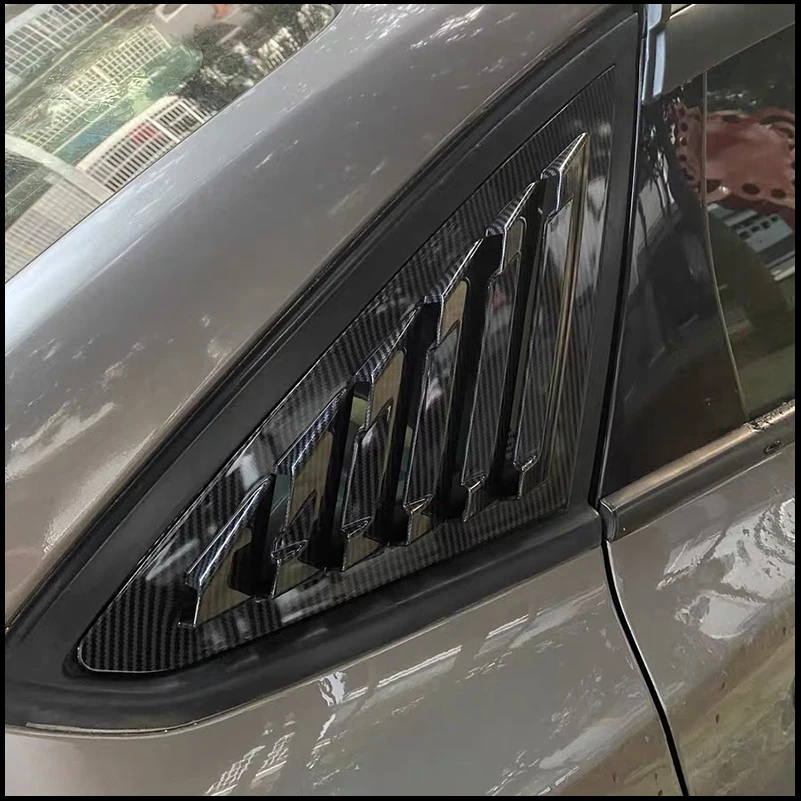 

For Ford Focus Sedan 2011-2017 Rear Triangular Window Blind shades Louvers Vent Decorate Cover Trim Car Styling Accessories
