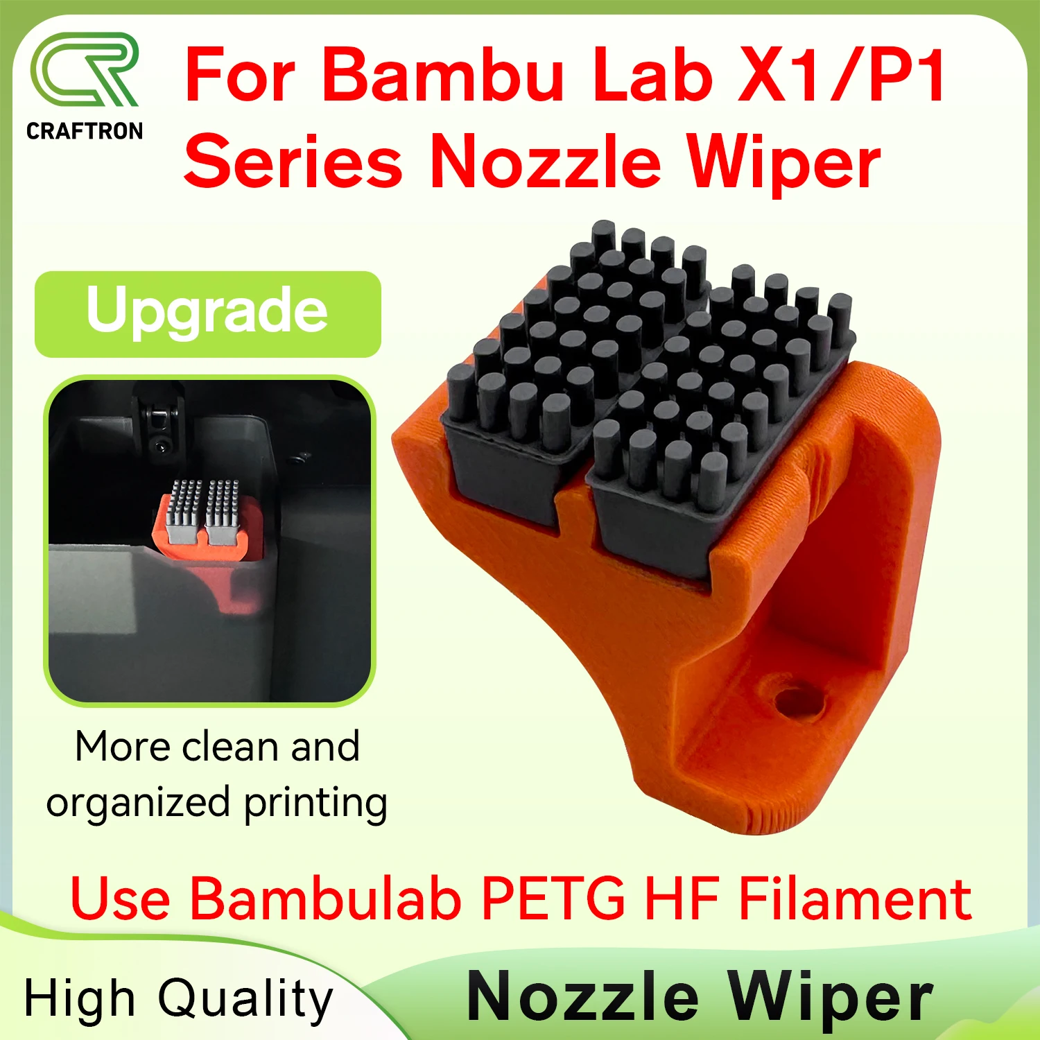 

Silicone Brush Nozzles Wiper Mounted Scrubbers Print Head Cleaner Printer Head Wiping For Bambu Lab X1 P1 Series 3D Printer