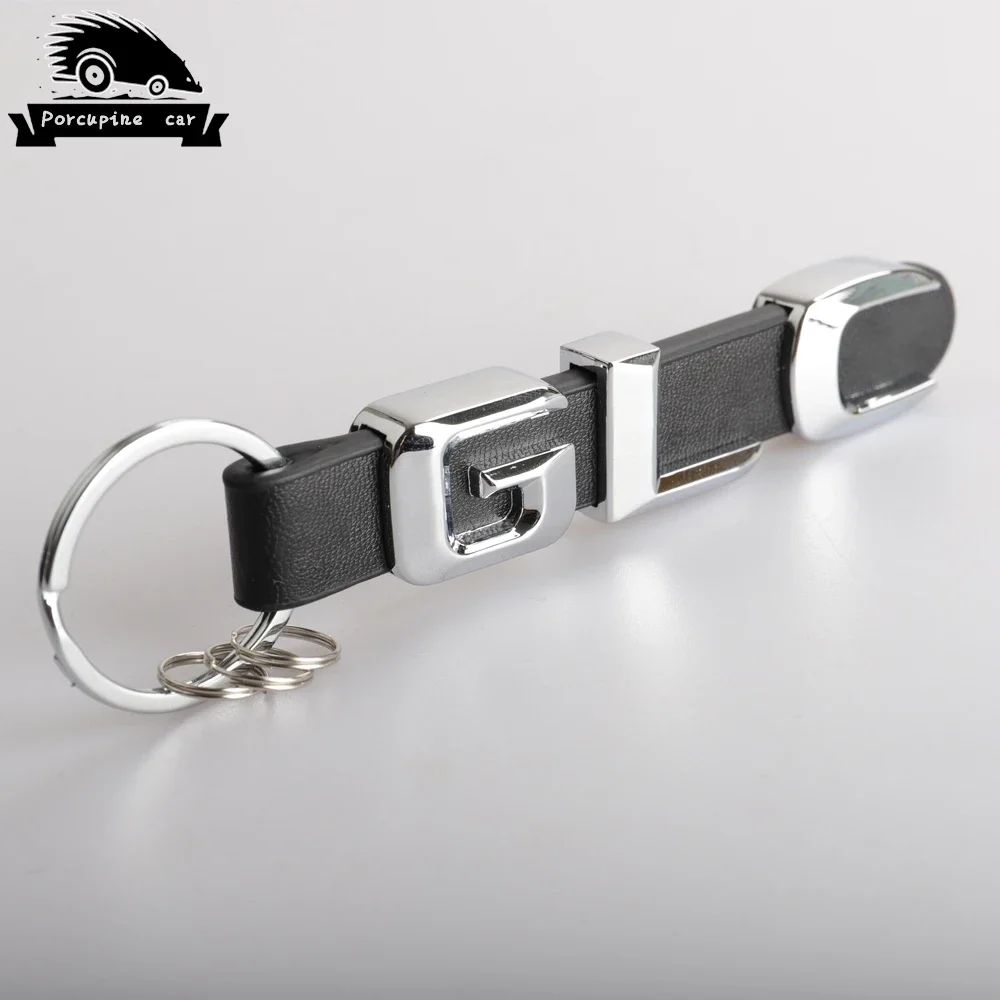 Zinc alloy leather Key Rings For Mercedes Benz CLS SLC GLA GLC GLE GLS 3D Car Keychain Metal Keyring Key Chain Rings Keychains