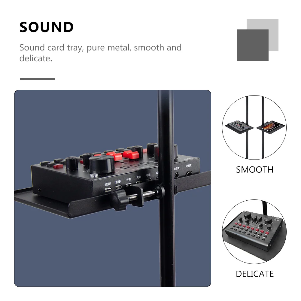 

Microphone Support Table Holder Sound Storage Tray Tighten Clockwise Sponge Pad Clamped Flexible Stable Recording Podcasting