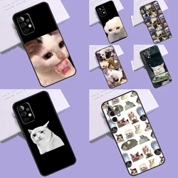 울고 있는 고양이 밈 휴대폰 케이스, 삼성 갤럭시 A14 A54 A34 A24 A12 A22 A32 A52 A51 A71 A13 A23 A33 A53 A73