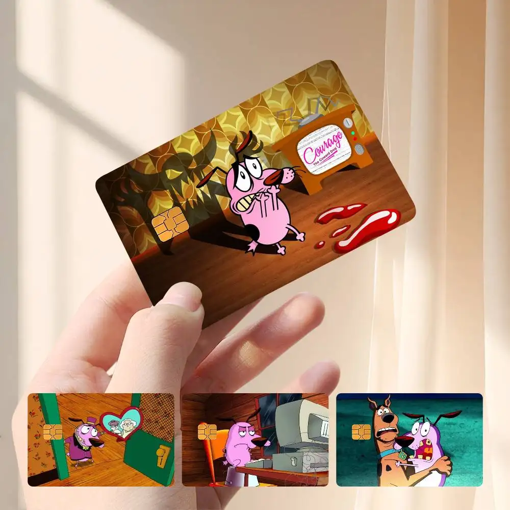 Courage The C-Cowardly Dog Card Stickers Credit Card Protector Stickers Resist Scratches And Abrasions
