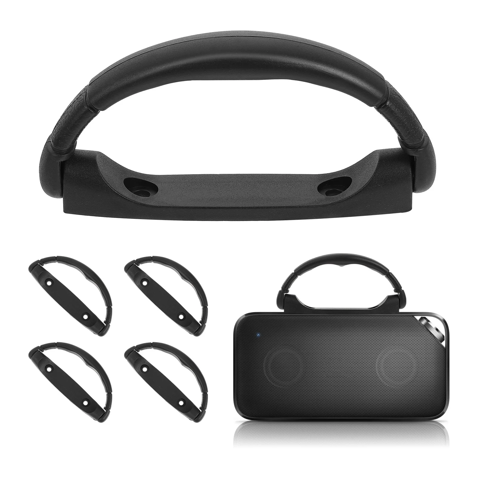 6 قطعة مقابض مكبر الصوت الأسود لخزائن مضخم الصوت الداخلية الخارجية مقبض متين ملحقات مقبض مضخم الصوت الخارجي #2