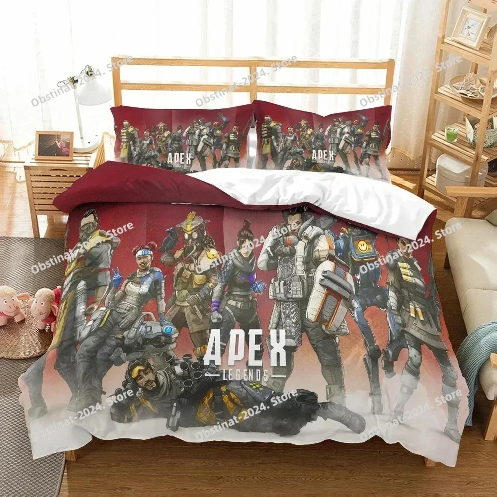 

3D Printed Game Duvet Cover APEX Pillowcase Legends Bedding Set Double Twin Full Queen King Adult Kids Bedclothes Quilt Cover