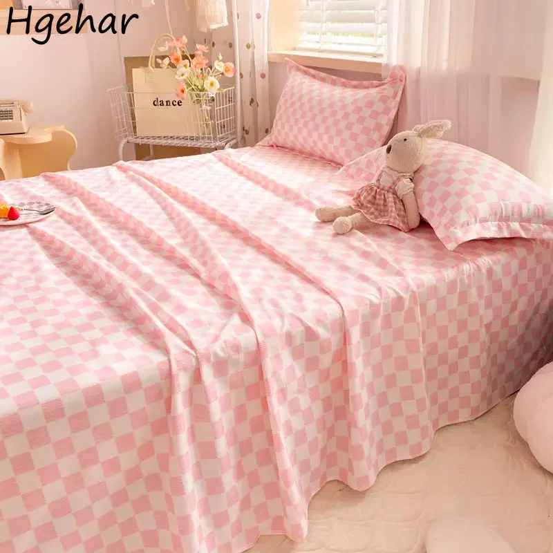 

Bedroom Flat Sheets Solid Cozy Soft Comfortable Skin-friendly Washable Hotel Non-slip Simple Bed Cover Home Double Single Dorm