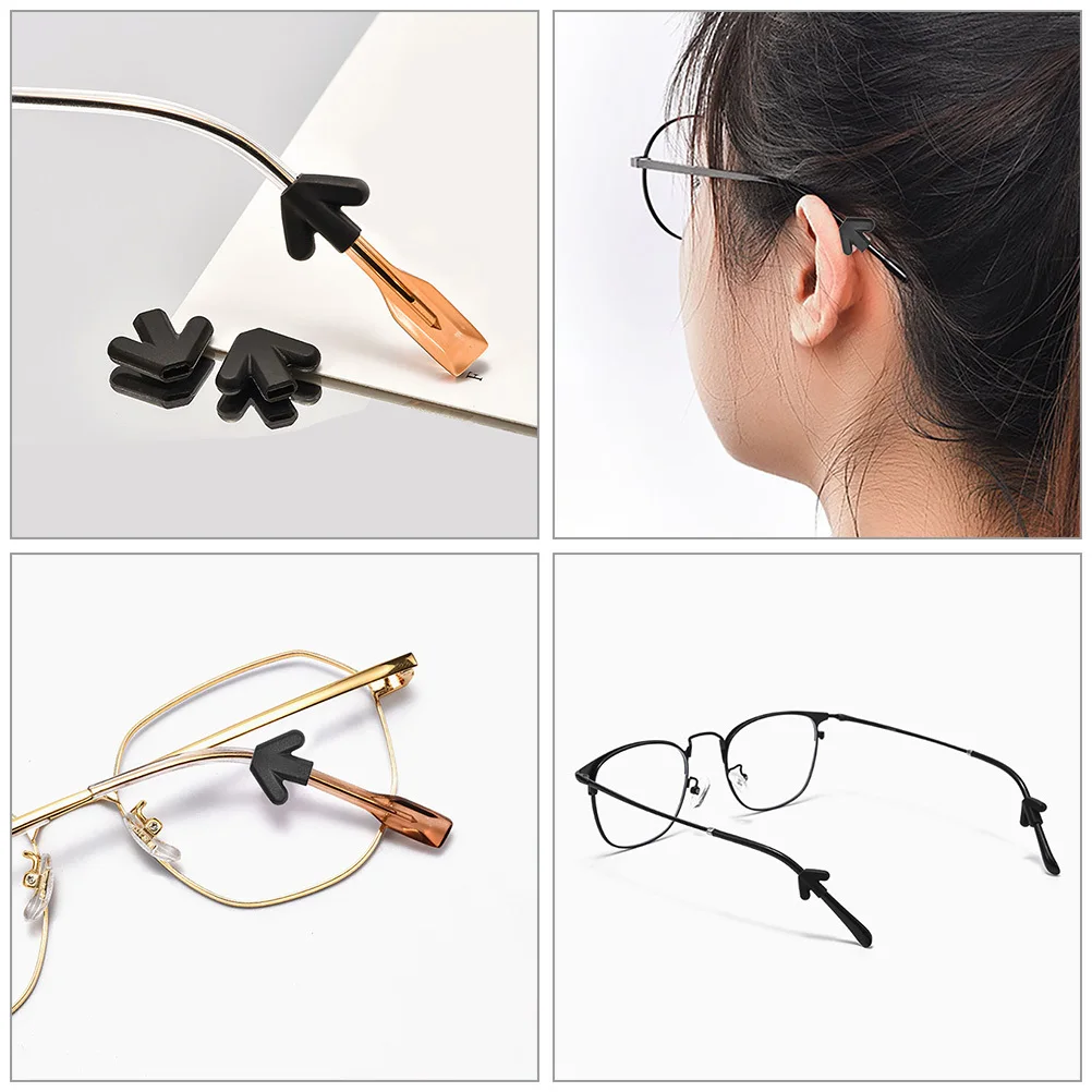 

10Pairs Silicone Anti-Skid Glasses Ear Hooks Durable Flexible Comfortable for Climbing Running Outdoor Eyeglass Accessories