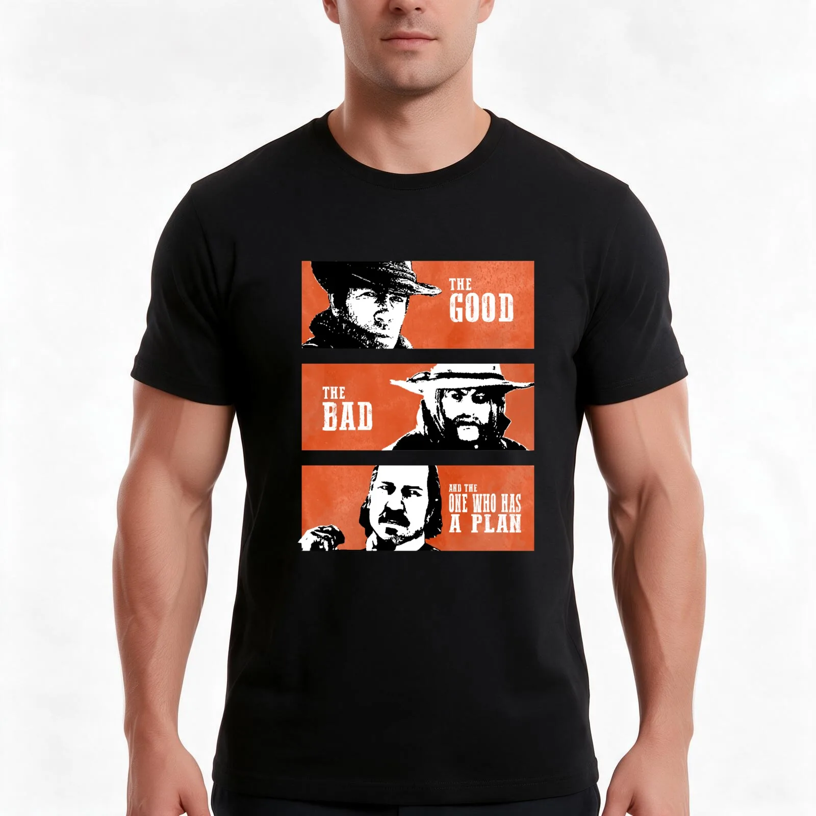 The Good, The Bad and The One Who Has A Plan T-Shirt, Summer Casual Cotton Tee, Oversized Streetwear Tops, Vintage Graphic Print