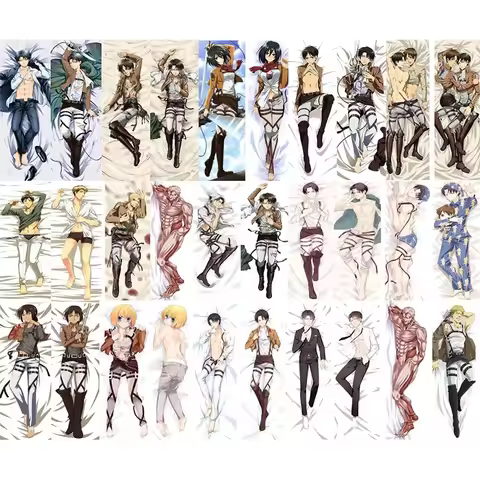 Shingeki no Kyojin Dakimakura Anime Pillowcase Attack on Titan Eren Jaeger Ackerman Levi Ymir Hugging Body Pillow Cover