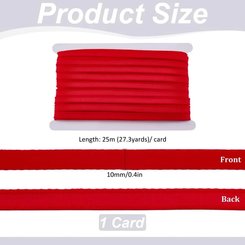 27.3 Yards Red Corset Boning Casing 3/8inch Replacement Bra Cover Band Ribbon Bra Plush Underwire Channeling Tape