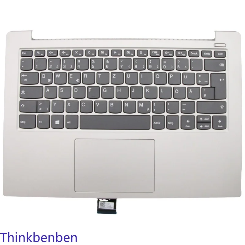 Funda superior DE teclado gris platino alemán, cubierta DE reposamanos para Lenovo Ideapad S340 14 14IML 14IWL 14API 14IIL 5CB0S18418