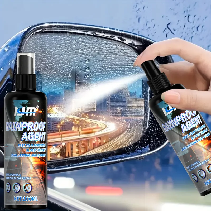 

KJM 100 мл Средство для защиты от дождя для автомобиля: гидрофобное покрытие для зеркал заднего вида и боковых стекол, длительный эффект, безопасное вождение, защита от дождя