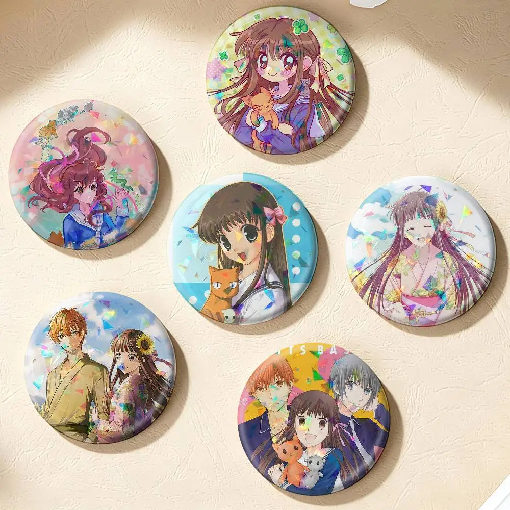 Fruits Basket Manga - Accesorios de 75mm, 44mm, 25mm: Juguetes, Insignias, Broches, Pins para Mochilas y Sombreros