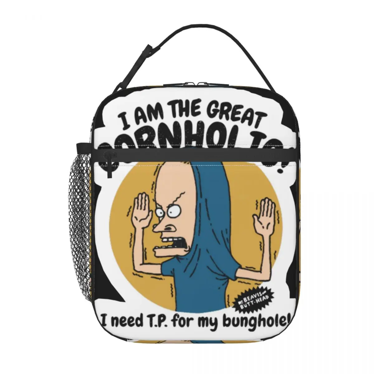 

Insulated Lunch Bag I Am The Great Cornholio Lunch Box Tote Food Handbag