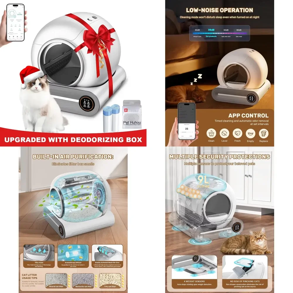 2026 Automatic Smart Box 65L for Tonepie Self Cleaning Fully Enclosed Pet Toilet Tray with Deodorizing Gel for