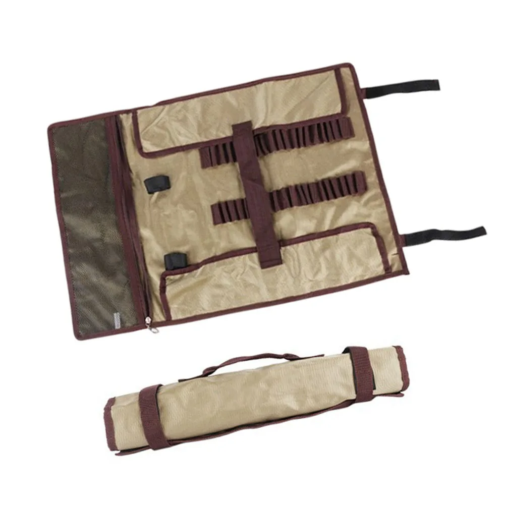 Roll-Up Tent Peg Storage Bag for 20 Stakes up to 40 cm Oxford Cloth Material with Wide Handle and Dual-Side Moisture Protection